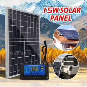 15W Outdoor Solar Panel Portable Charger USB Solar Power Camping Outdoor Suitable for outdoor, camping, solar panels for camping, for outdoor, cell phone, outdoor, camping, travel, roof, RV, car, etc. emergency power supply