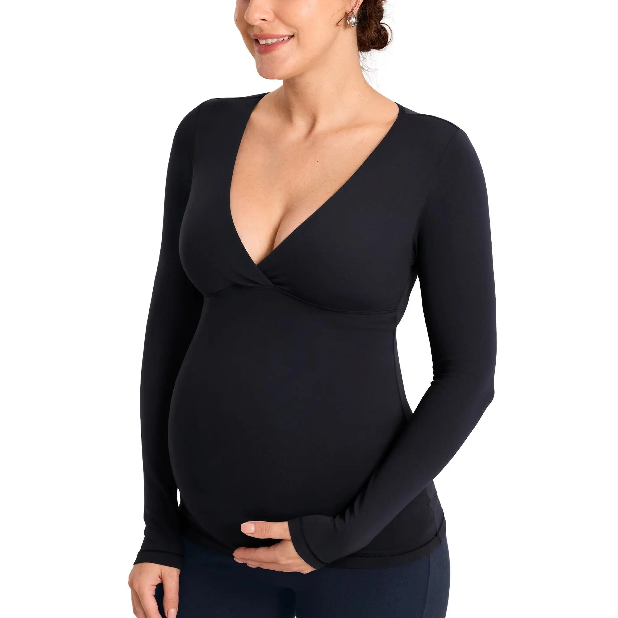 MOMANDA Crossover Maternity Nursing Tops