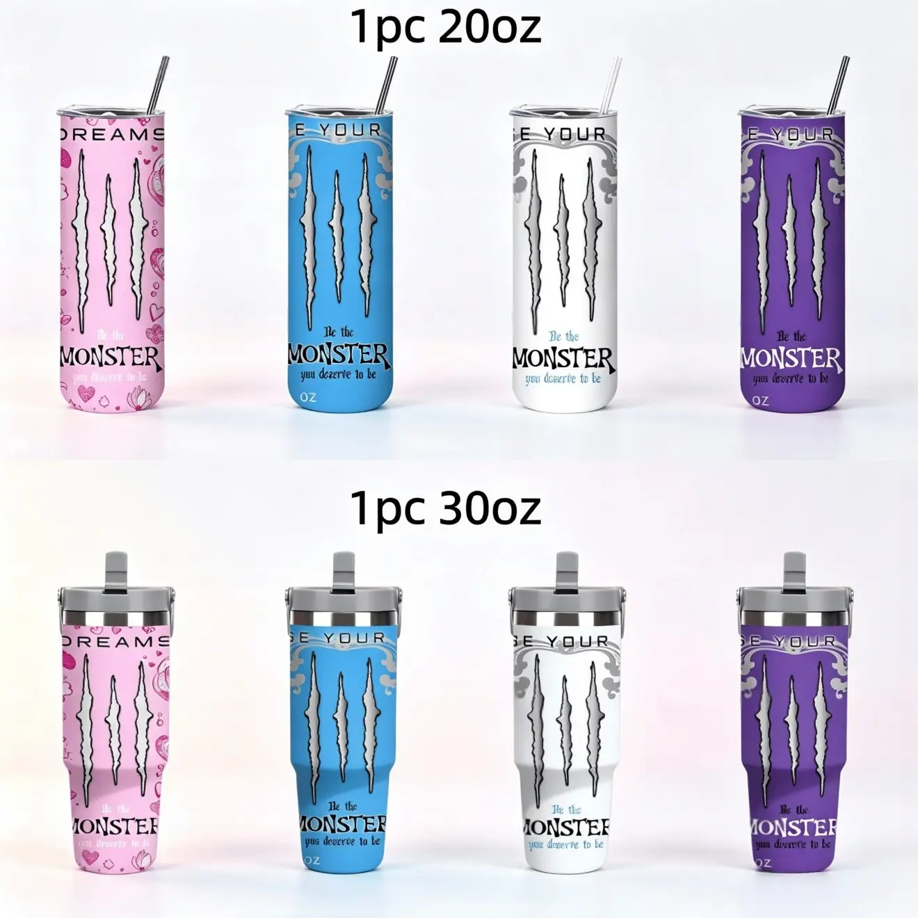 Multi-Color 20oz/30oz Sport Water Bottle, Large Capacity Portable Cup, Insulated Double Wall, Ideal for Car, Camping, Fitness