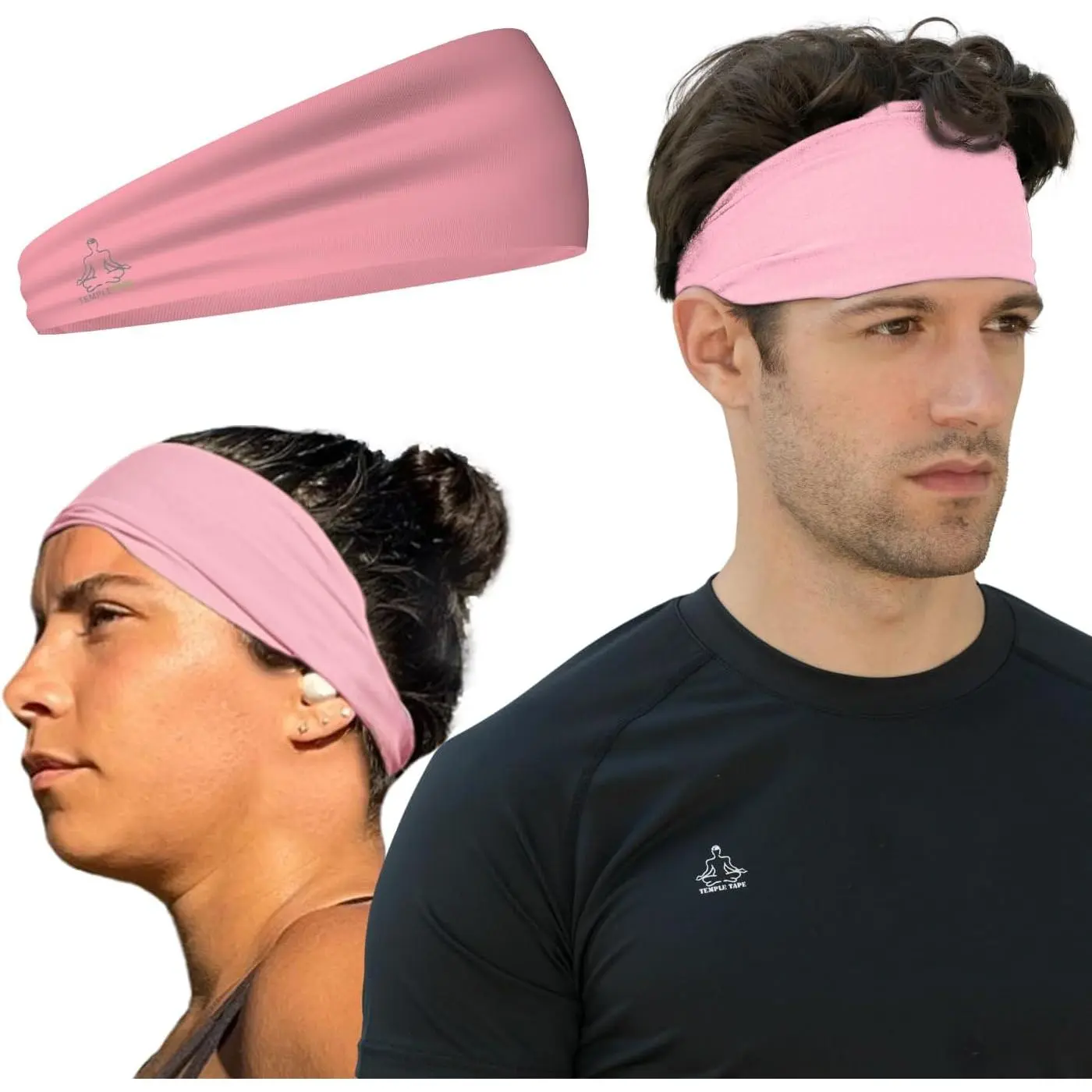 Band Workout Headbands for Women and Men - Sweatbands for Men -  Wicking   Bands Headbands for Women, Running,Cycling,Yoga,Football Headband