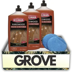 3x High Traffic High Gloss Polish & Liquid 32 oz Bundle with Microfiber Applicator Pads – Wood Cleaner and Polish for Scratch Repair and – Gift Set (4 Items)