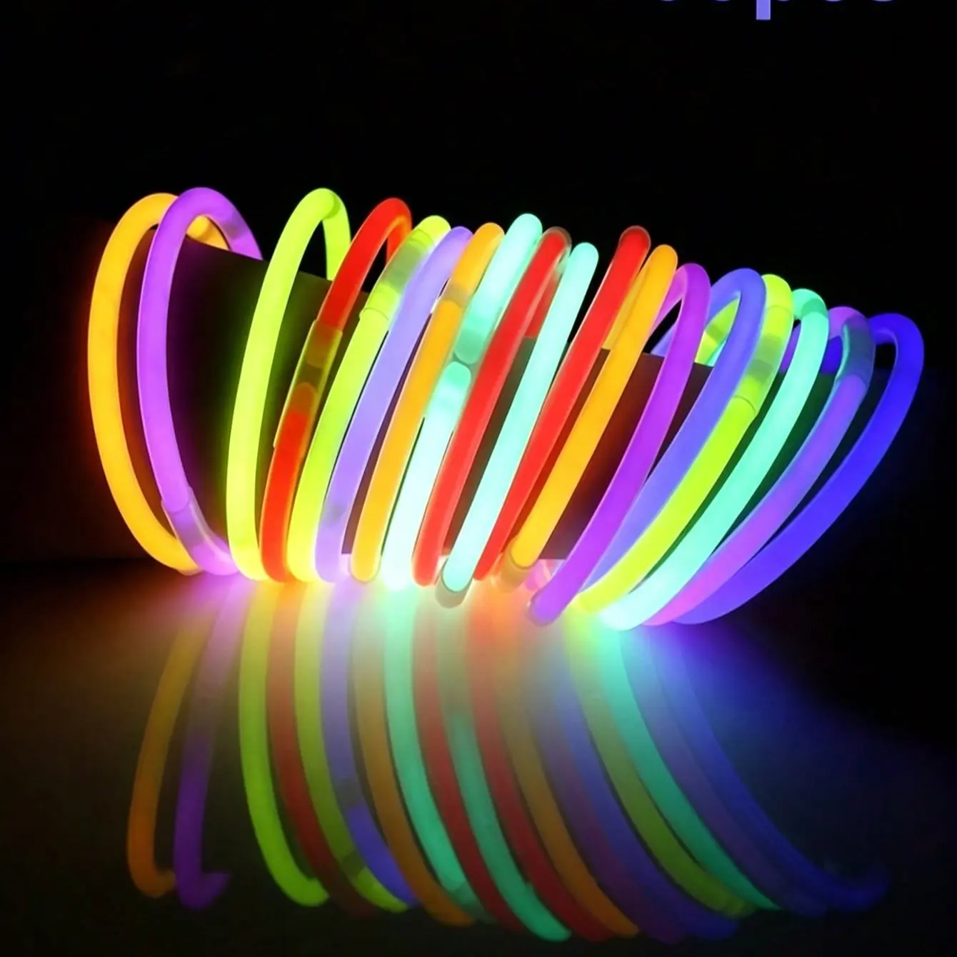 Fluorescent Stick Buckets Multi-Specs 25/50/100/207/214 Pieces, Multicolor Light Accessories Set, Outdoor Festival Party Decorations
