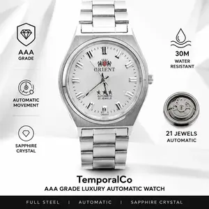 TemporalCo AAA Grade Men's Luxury Multi-Function Full Steel Automatic Mechanical  Watch with Sapphire Crystal