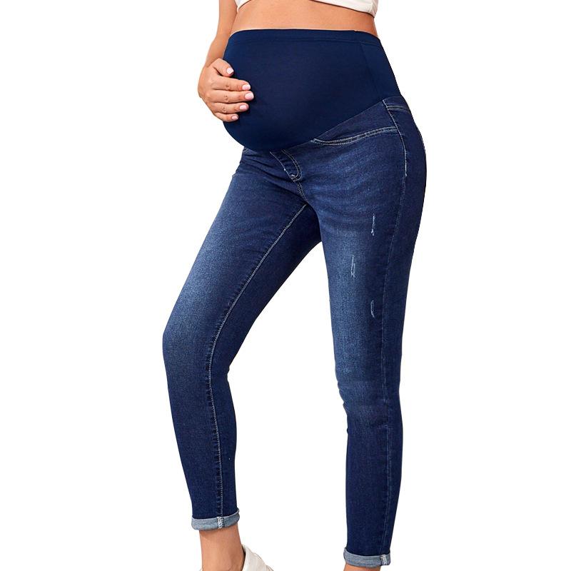 Women's Maternity Jeans Over Belly Skinny Denim Jeggings Comfy Stretch Pregnancy Pants