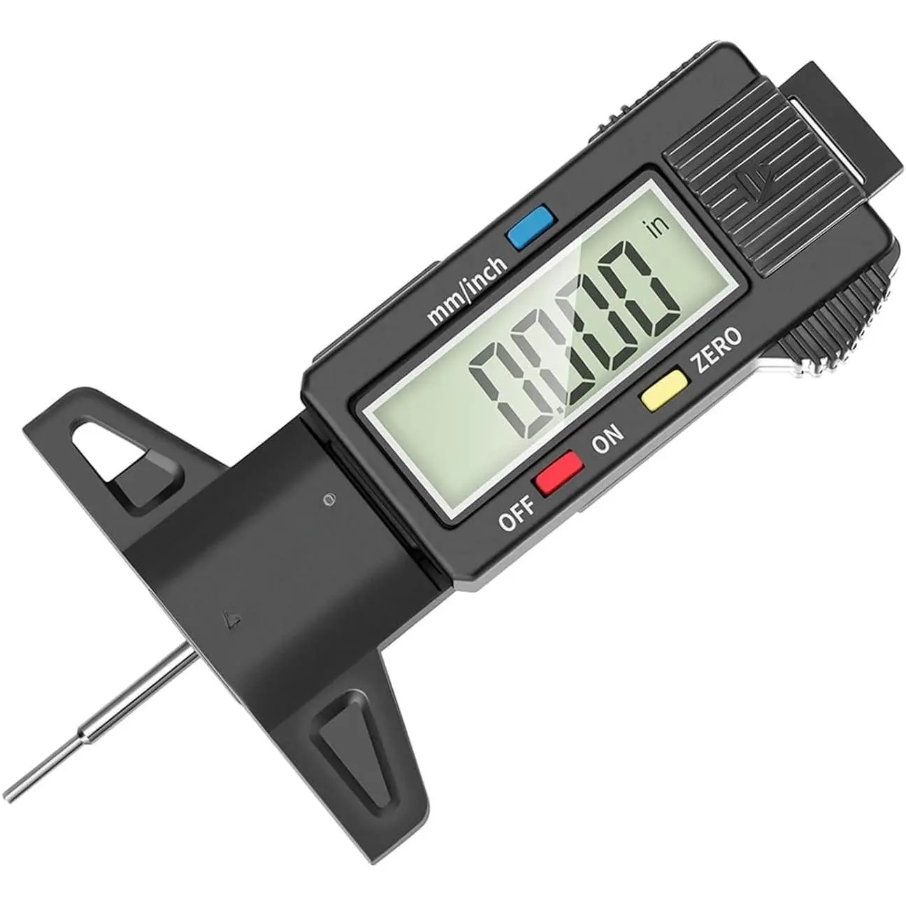 Digital Tyre Tread Depth Gauge UK - 0-25.4mm Range, Large LCD Display, mm/inch Measurement, Automotive Car Repair Tool for Tire Check & Safety, Car Users
