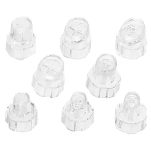 8pcs Plastic Hydro Facial Machine Tips Heads for Water Oxygen - Beauty Cleaning Suction Machine Replacement Parts Skin Care Aqua Peeling Caps, 1.65cm/0.65in interface inner diameter