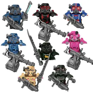 2026 hot item WM2924 Mechs Soldiers Bricks machine gun MOC Puzzle Mini Action Figures Compatible Building Blocks Toys Children Birthday Gifts