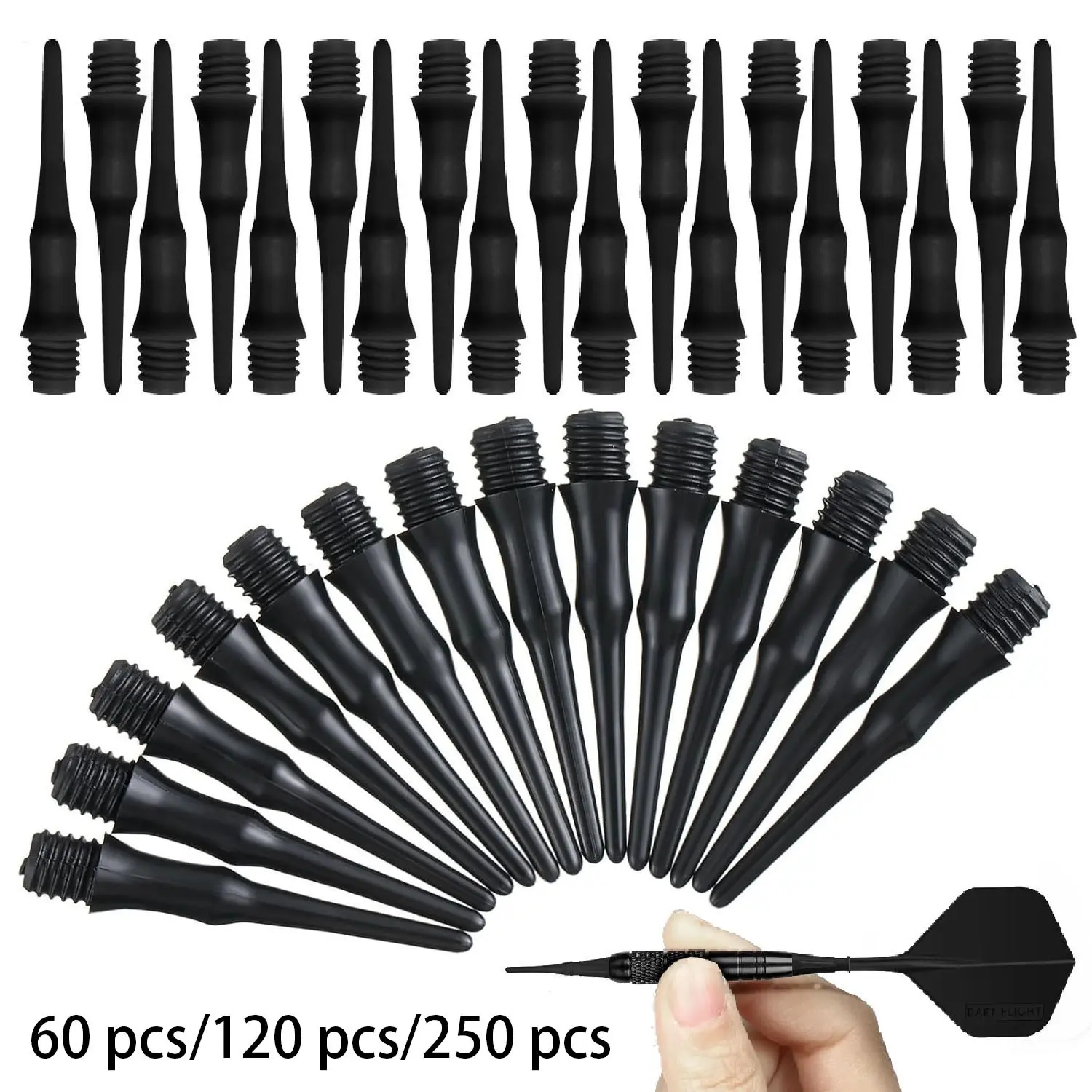 2BA Thread Soft Tip Dart Points, Plastic Dart Tips Replacement, Darts Accessories, Darts Gear