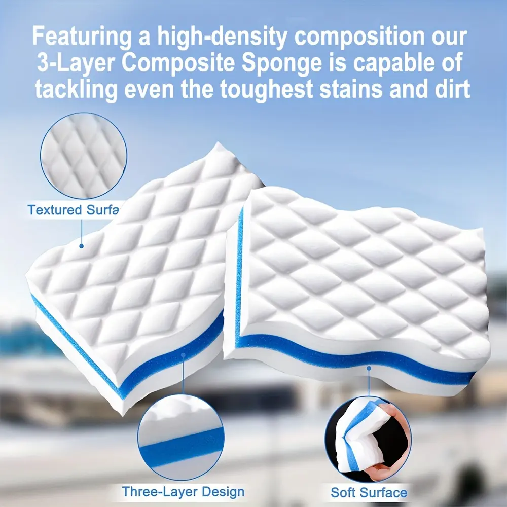 5/10/15pcs Multi-layer compression Professional Nano Sponge Eraser - Clean, Grey, Disposable, Multi-Use, Magic Sponge Block for Effortless Cleaning in Kitchen, Dishwashing, Shoe Polishing, Car Interior Detailing