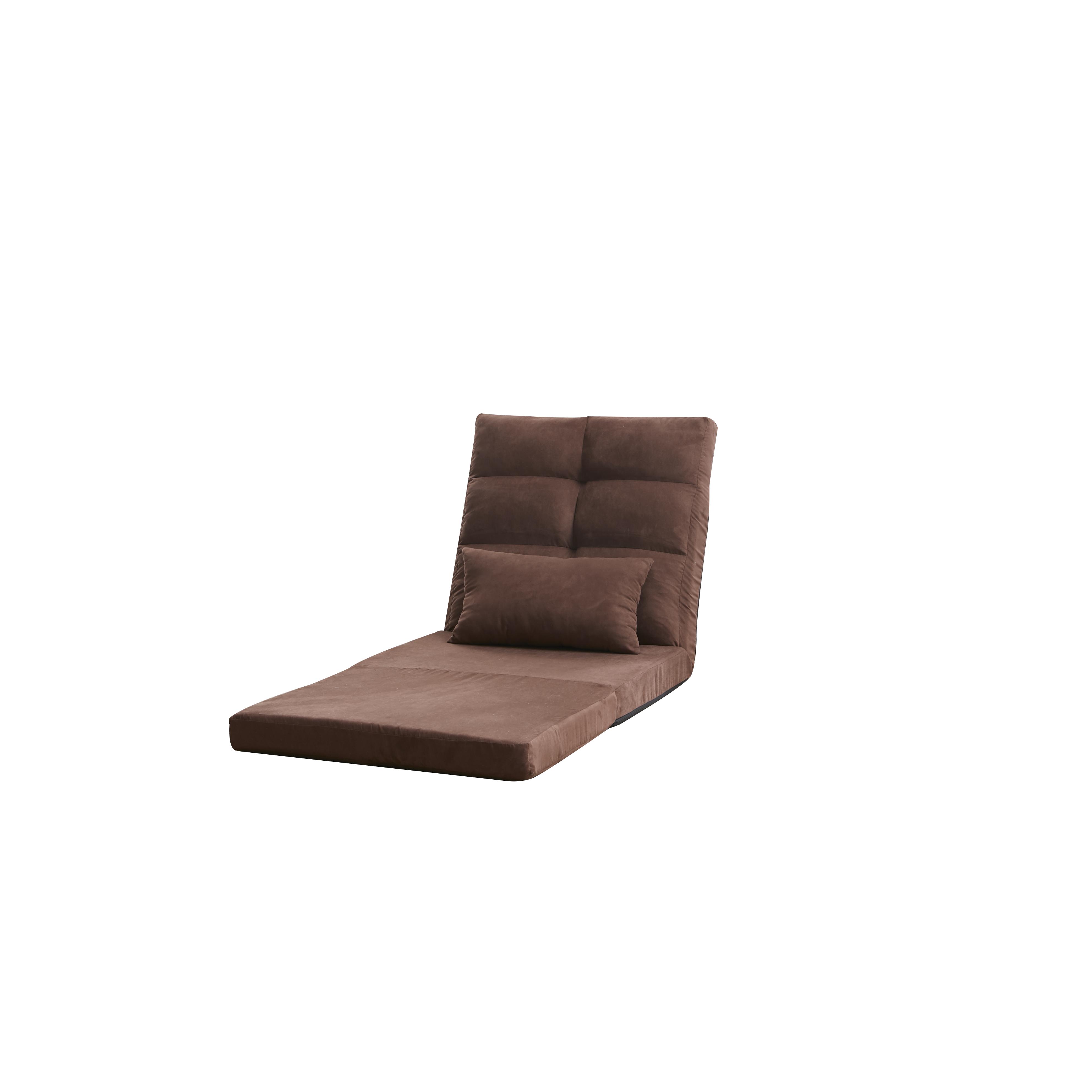 Triple Fold Down Sofa Bed, Adjustable Floor Couch Sofa with One Pillow, 5 Reclining Position, Convertible Upholstered Guest Sleeper,Adjustable Foldable Modern Leisure Sofa Bed Video Gaming Sofa