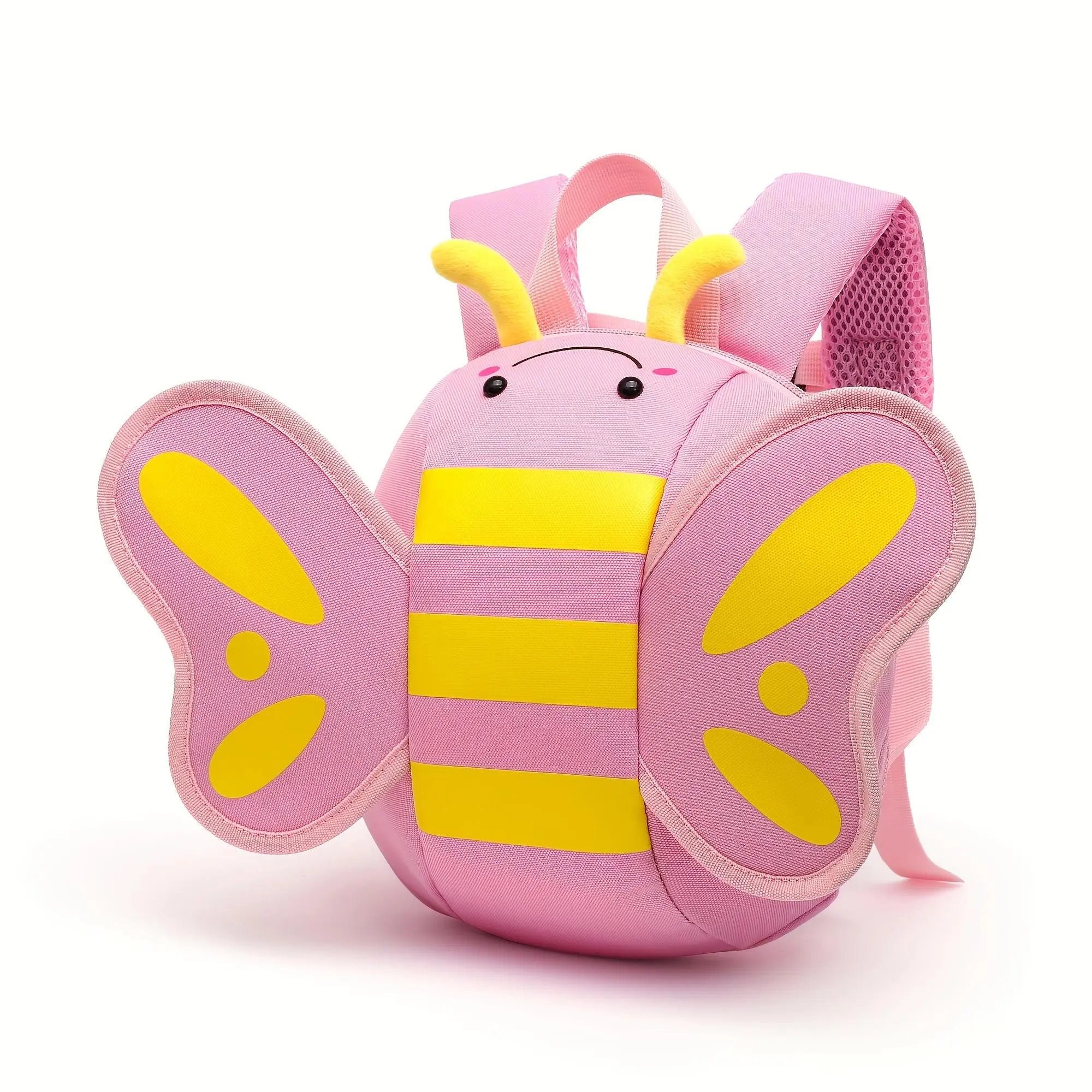 Adorable 3D Butterfly‑Bee Themed Mini Kids Backpack, Constructed From Breathable Mesh Material, Ultra‑lightweight Compact Children Carry‑all Bag, Lovely Youth‑sized Daypack Perfect For short‑distance trips, casual sightseeing outings