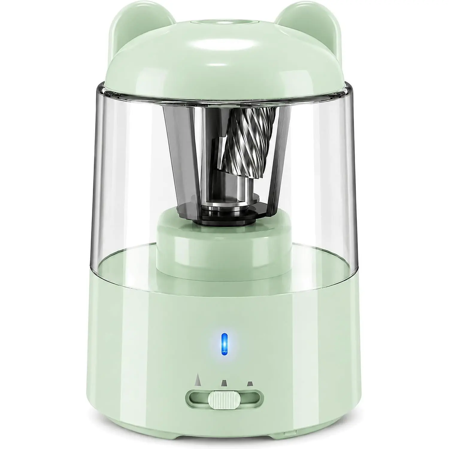 Electric Pencil Sharpener for Colored Pencils, Auto Stop,Blue | 3 Sharpening Modes,Suitable for No.2/Colored (6-8mm),Cordless Rechargeable,Cute for Kids Gift, for Classroom/Office/Home