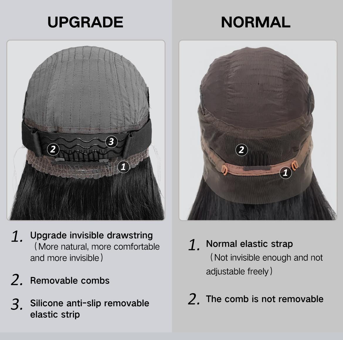 Wavymy 360 Straight Invisi Drawstring Wear Go Glueless Pre-Bleached And Pre-Cut Lace Glueless Wigs Flexi-Fit Glueless Water Wave Wigs 180% Density Wavymy 360 Straight Invisi Drawstring Wear Go Glueless Pre-Bleached And Pre-Cut Lace Glueless Wigs Flexi-Fit Glueless Water Wave Wigs 180% Density