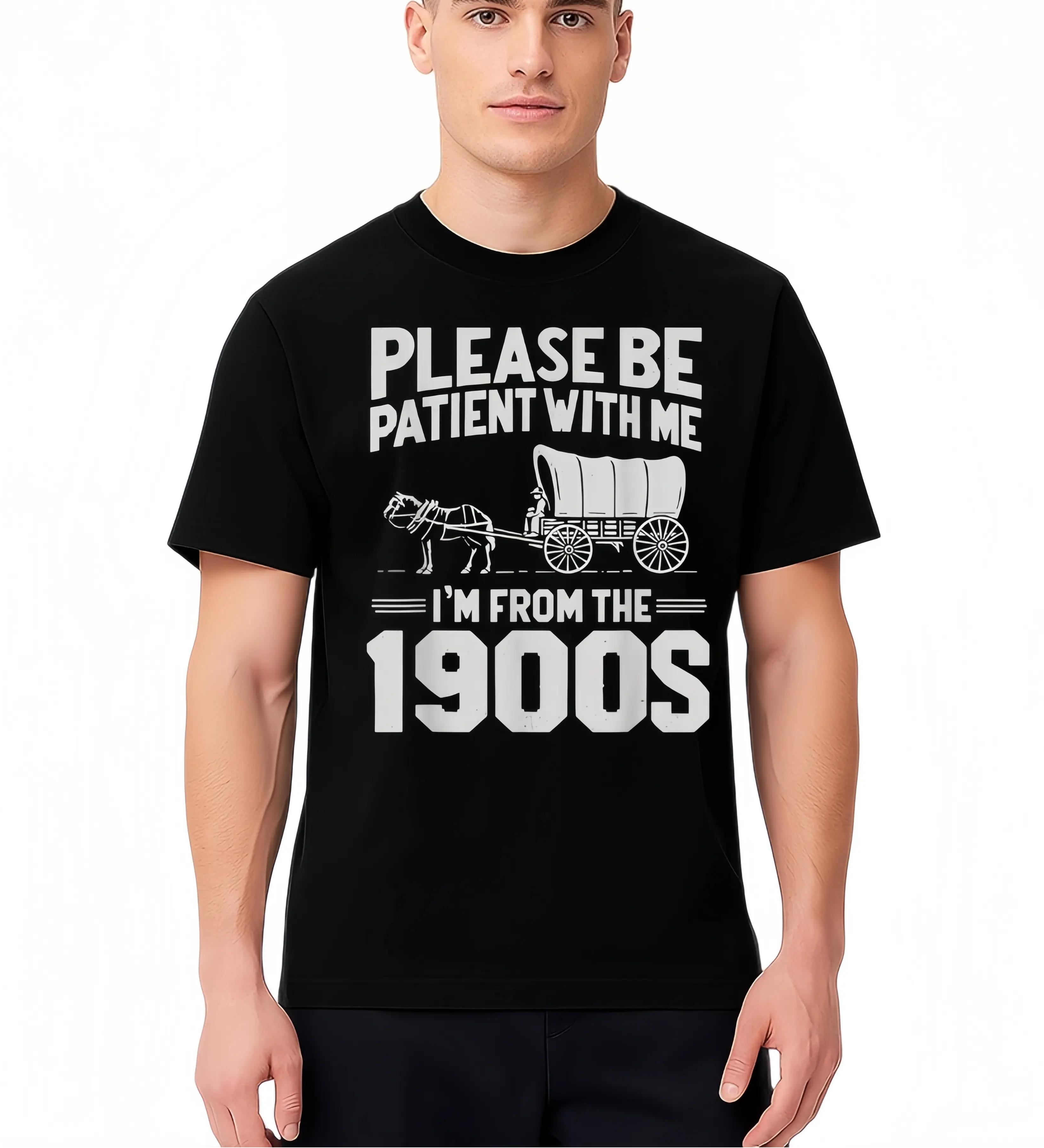 Cotton Please Be Patient I'm From the 1900s Funny Over the Hill T-Shirt Golf Gift T-Shirt For Men and Women