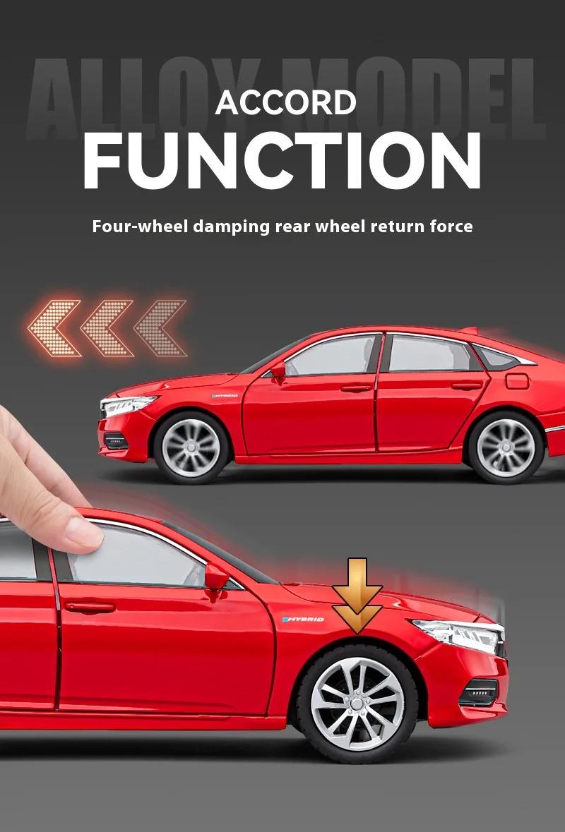 1:24 Luxury Sedan Sound and Light Alloy Metal Die-cast Car Model Collectible Hobby Decoration Fashion Holiday Gift Box for Boys