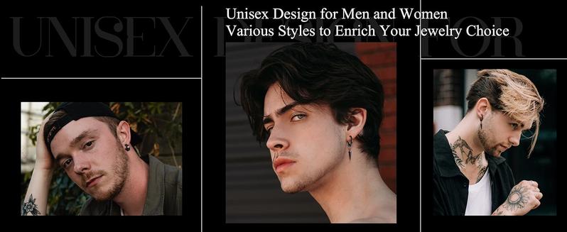 Cool 25 Pcs Vintage Clip on Earrings Stainless Steel Earring Stack for Women Men Goth Accessories Cross Chain Dangle Earrings Black men's earrings Non Pierced Huggie Hoop Earrings Set Diverse Dangle Earrings Black Versatile Earrings for Christmas Gift