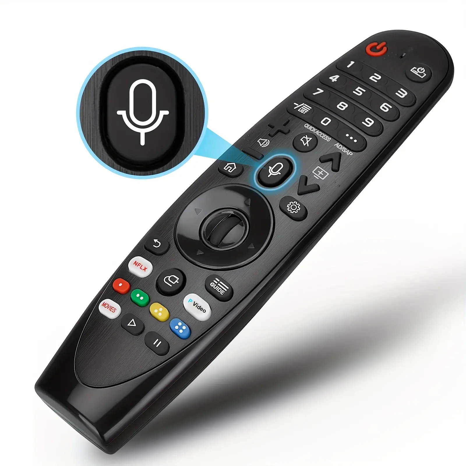 Voice Remote Control for Lg Smart Tvs, Universal Language Remote Akb75855501, Compatible with 18 Lg Models, No Battery Included
