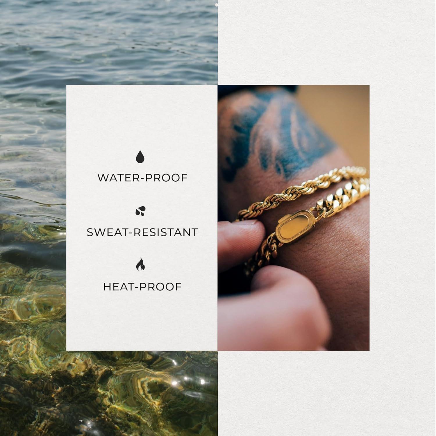 | Cuban Link Bracelet |, Heat &  Resistant | Gifts for Men | Men's  | Size 8MM