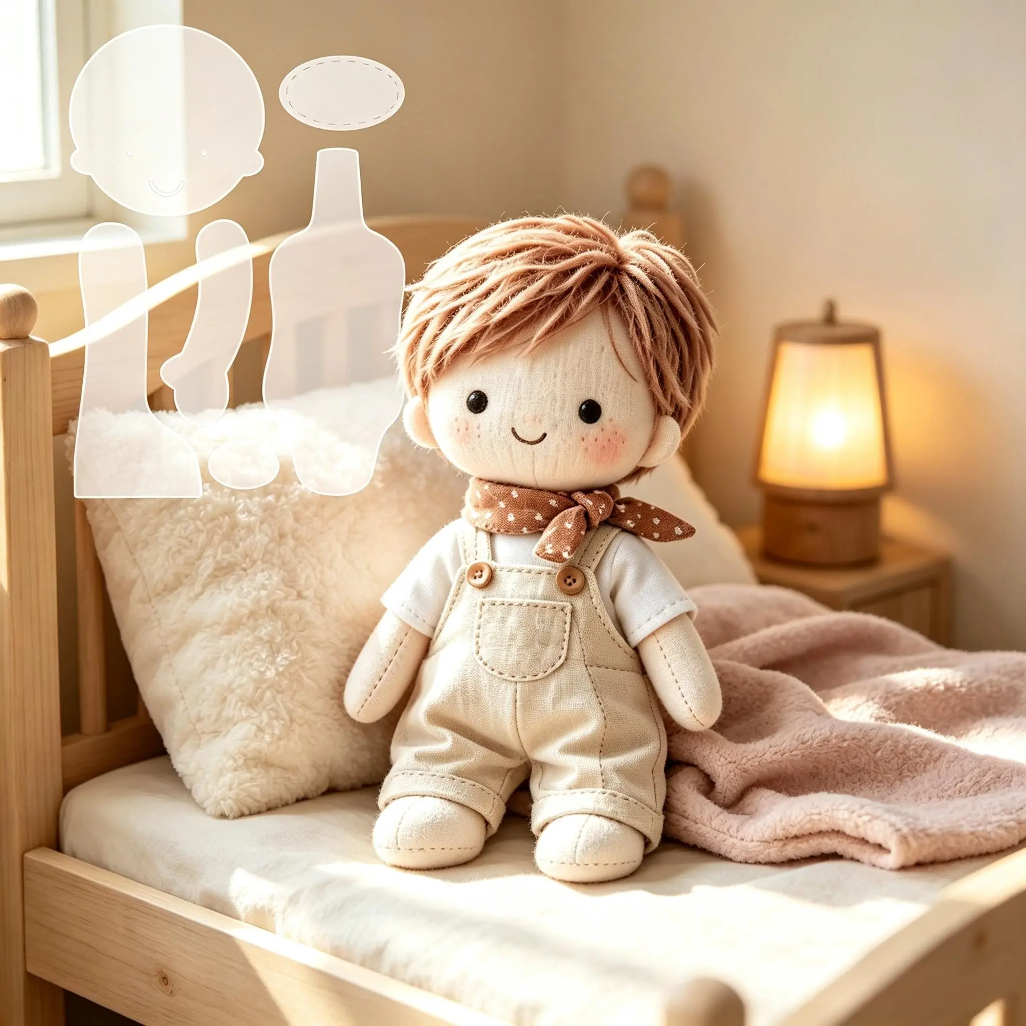Set of 6 Character Doll Craft Templates, Reusable Art Decoration Stencils, Ideal for DIY Crafts, Painting, Canvas, Scrapbooking, Shirt Decor