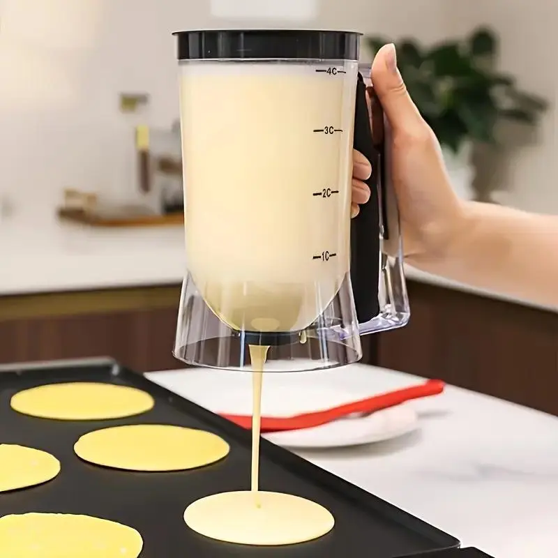 Handheld batter separator measuring cup, suitable for baking, projects, and all seasons, perfect for Thanksgiving, baking tool, Baking gadget, holiday baking, portable separator, compact design, food grade plastic, batter shovel