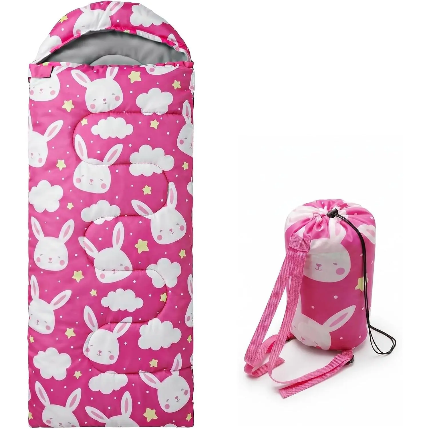 Kids Sleeping Bags - Camping Sleeping Bags with Carry Bag - Compact Sleeping Bag for Hiking, Backpacking 3 Season Warm & Cool Weather, Lightweight Waterproof Outdoor Travel for Boys Girls