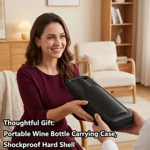 Single Bottle Protective Wine Storage Tote Shock Absorbing Handheld Wine Carrier Bag for Picnic Travel Wedding Festival Wine Gift Packaging Use