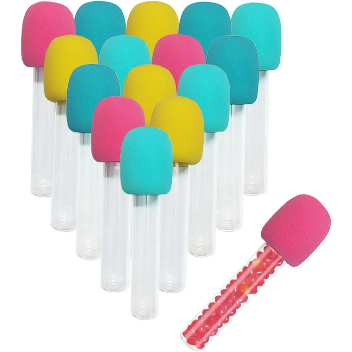 8 Pcs Colorful Microphone Candy Tubes Fake Prop, Karaoke Theme Party Disco Singer Stage Prop Party Favors