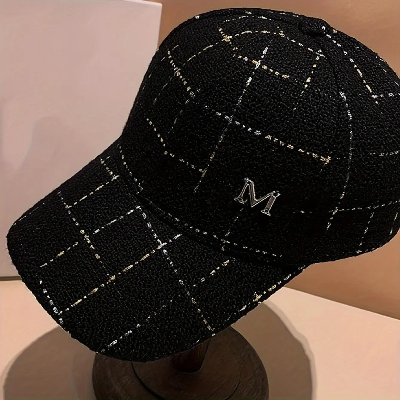 1pc Women'S Fabric White Letter Casual Cute Baseball Cap Suitable for Travel