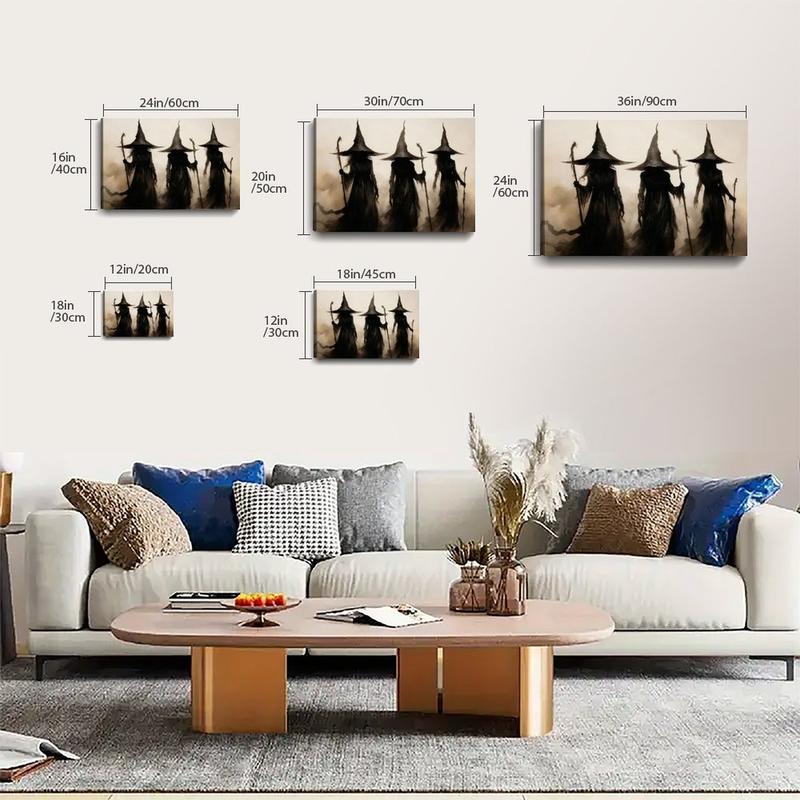 Shadows of The Arcane Triad HomeDecor WallArt LivingRoom Canvas for Bedroom Decor Canvas Poster Aesthetic Office Bathroom Painting Picture Print Modern Family Vintage Witchy Halloween Posters