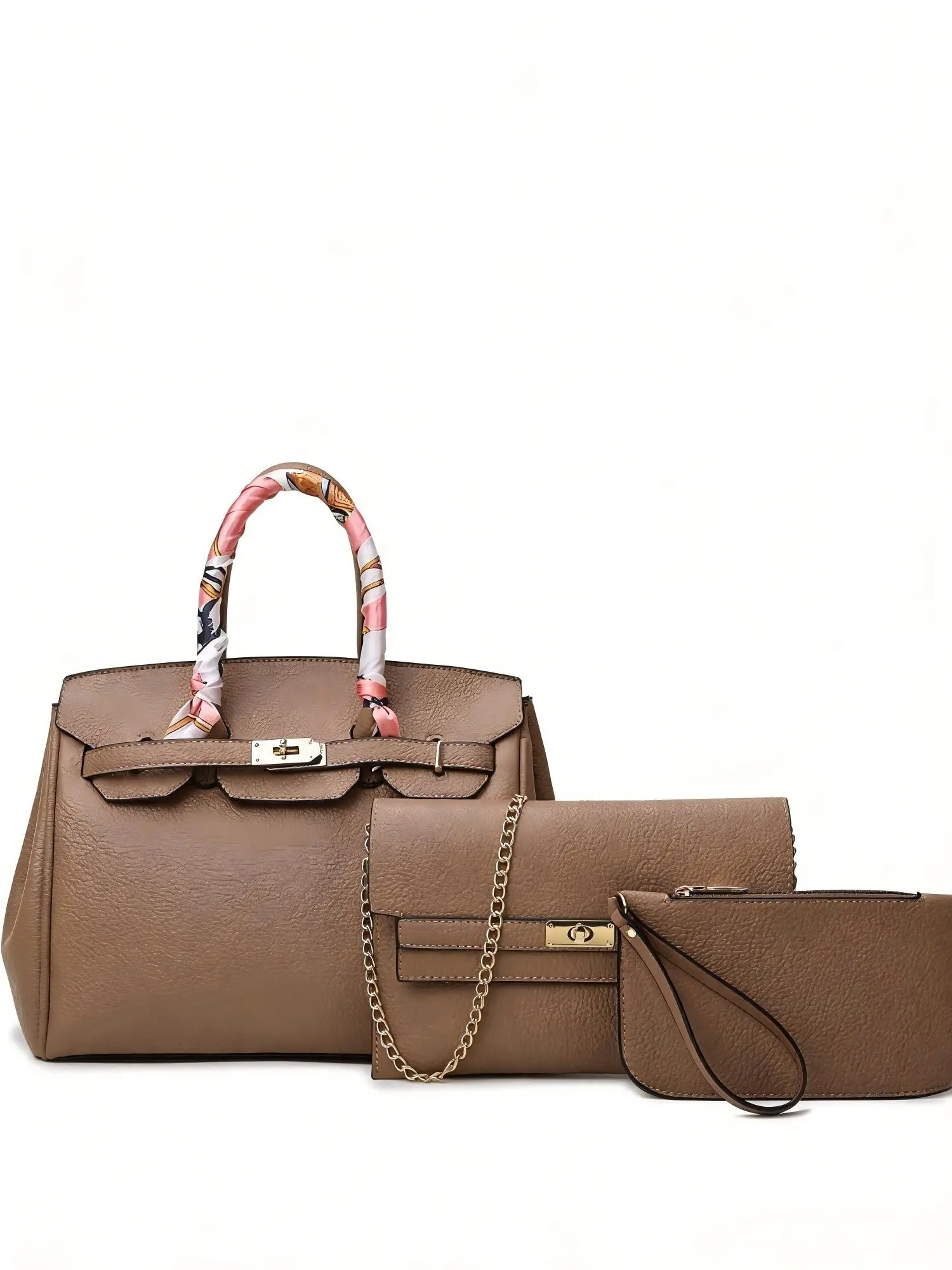3 Piece Set New Shoulder Bag Set, Trendy Fashion Bucket Bag, Large Capacity Handbag, Women's Practical Crossbody Bag, Holiday Gift