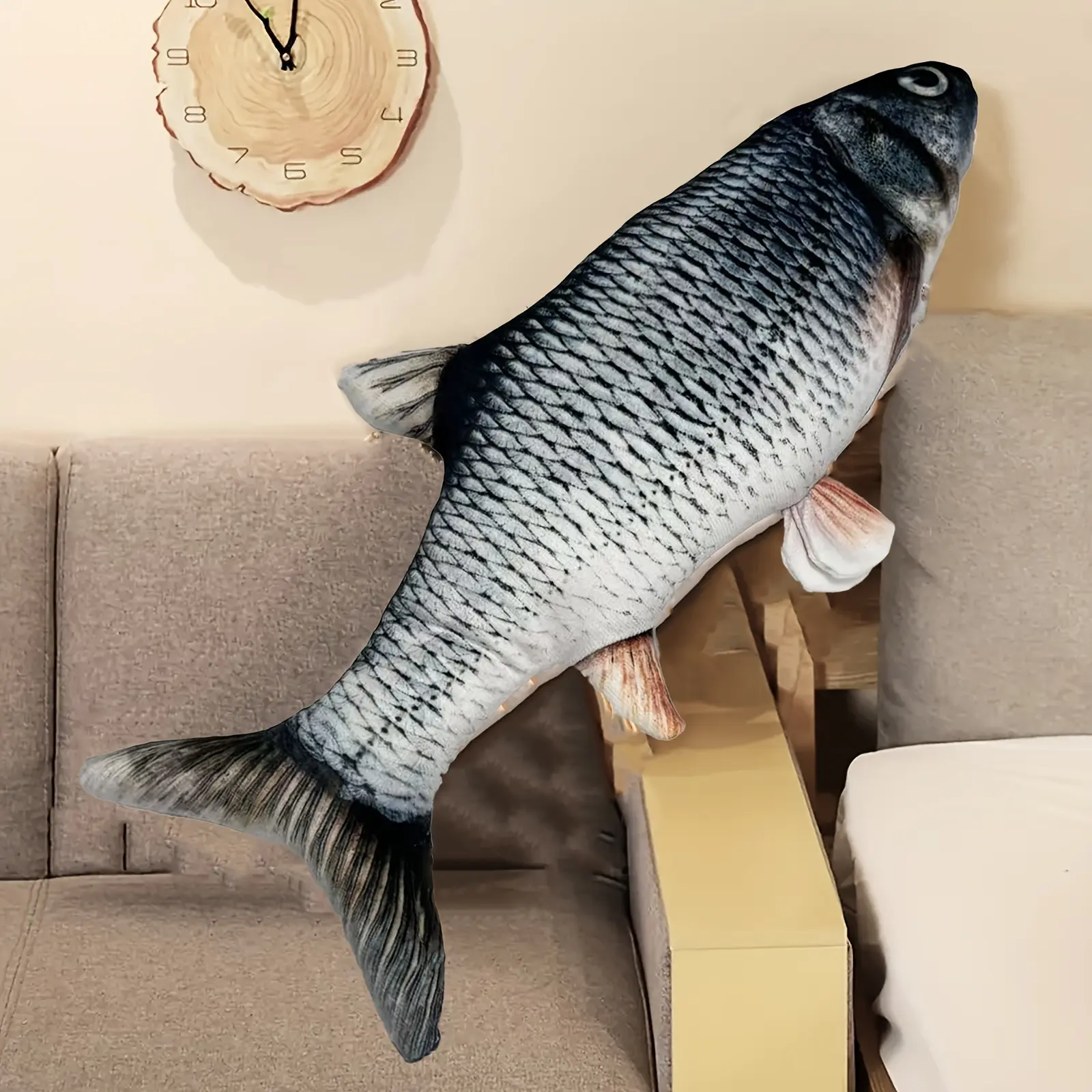 40cm/15.74in Realistic Soft Plush Fish Stuffed Animal - Huggable Simulation Doll, Multi-Color Options, Bedroom Companion, Ideal Birthday/Holiday Gift for Kids