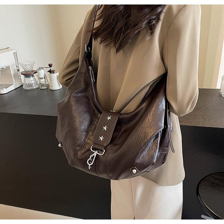 Large Capacity Bag for Women – Casual Fashionable Retro Crossbody Bag with Shoulder Strap – High-End Style Dumpling Bag Trend