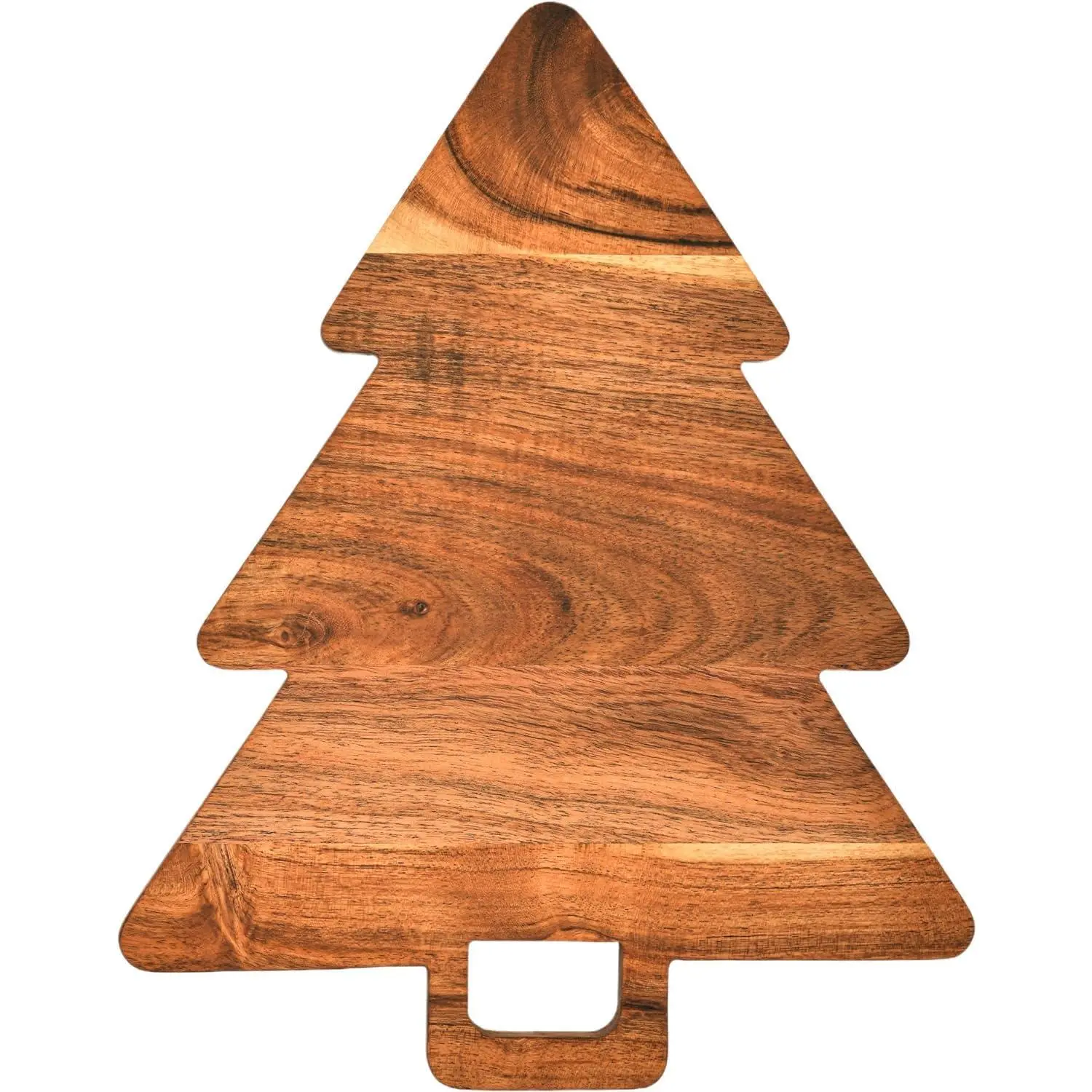 Christmas Tree Shaped   Board for kitchen, Christmas Tree Wooden Serving Tray with Handle, Christmas ation Charcuterie Tree Boards 14"L x 11"W