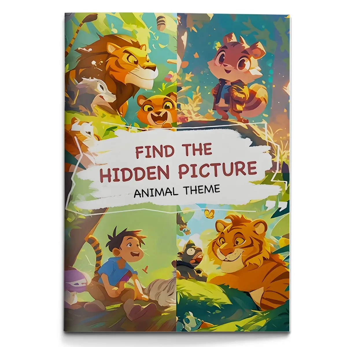 Find the Hidden Picture Look & Find Activity Book, Hidden Object Visual Search Puzzles, Detailed Scenes with Item Checklists, Train Observation and Concentration Skills, 3 Themes Options: Animals / Sports / Life Scenes