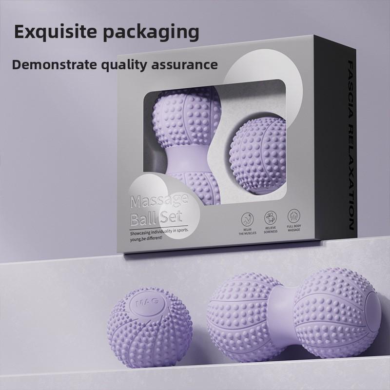 Customized fascia ball, peanut ball, silicone suction cup massage hedgehog ball, used for foot, back, and waist muscle relaxation and meridian massage
