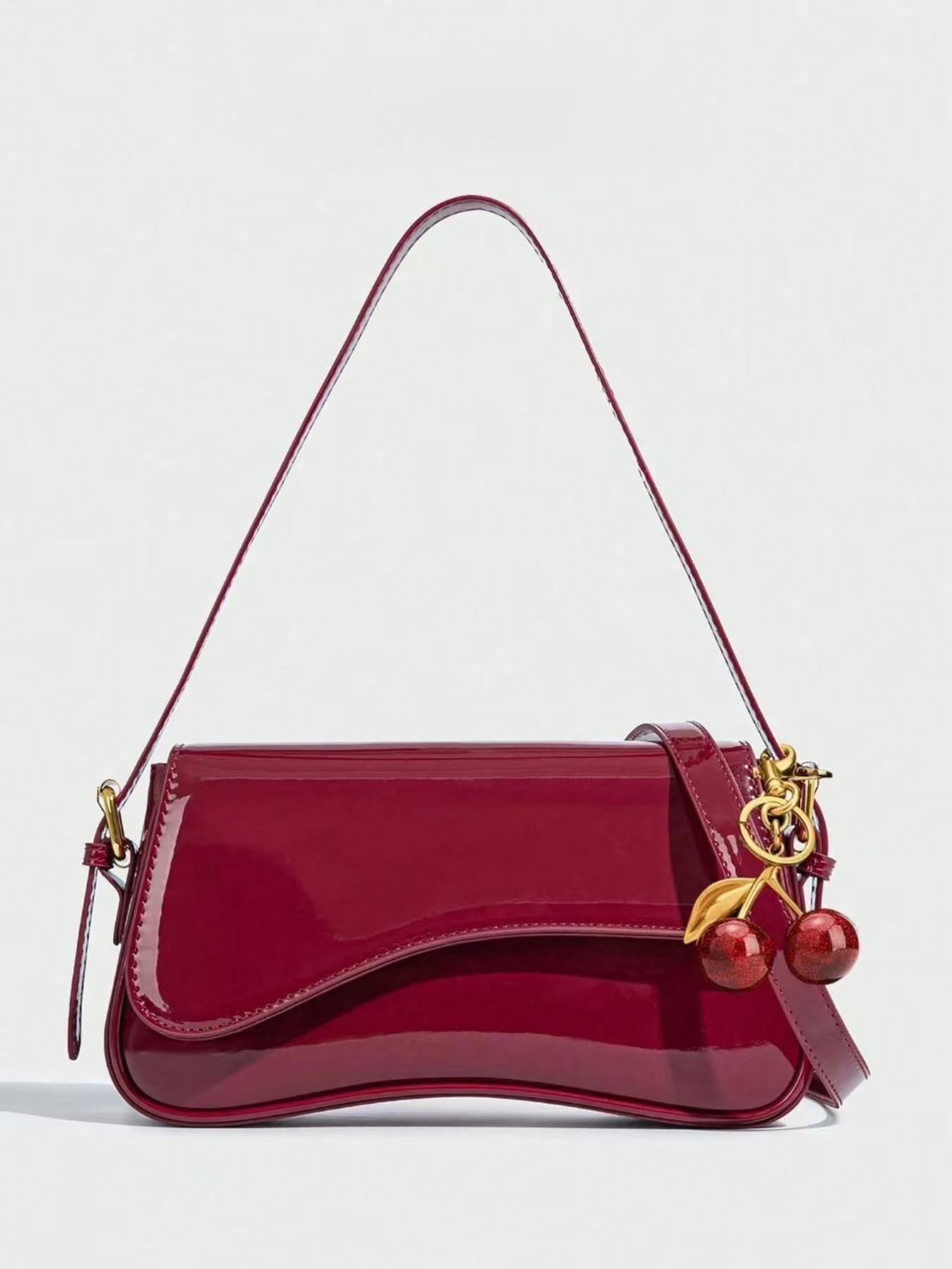 Women's Solid-Color Casual Shoulder Bag, Fashionable PU Leather Crossbody Bag for Daily Use, Trendy Versatile High-quality Commuting Bag, Crossbody Purses