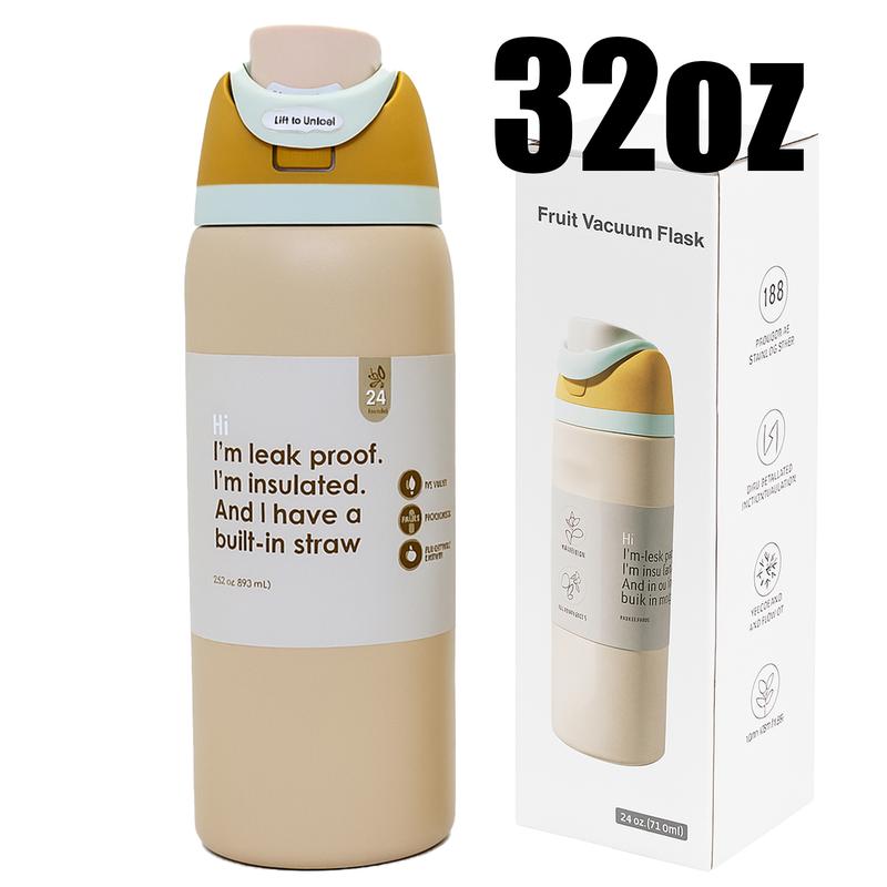 19/24/32oz Vacuum Insulated Thermal Tumbler with Flip Lid, Keeps Drinks Hot 12H/Cold 24H, Leakproof Travel Coffee Mug for Home or Office Desk, Insulated Cup for Indoor Use, Reusable Thermal Mug, Vacuum Flasks, Great Gift for Women, Men and Friends