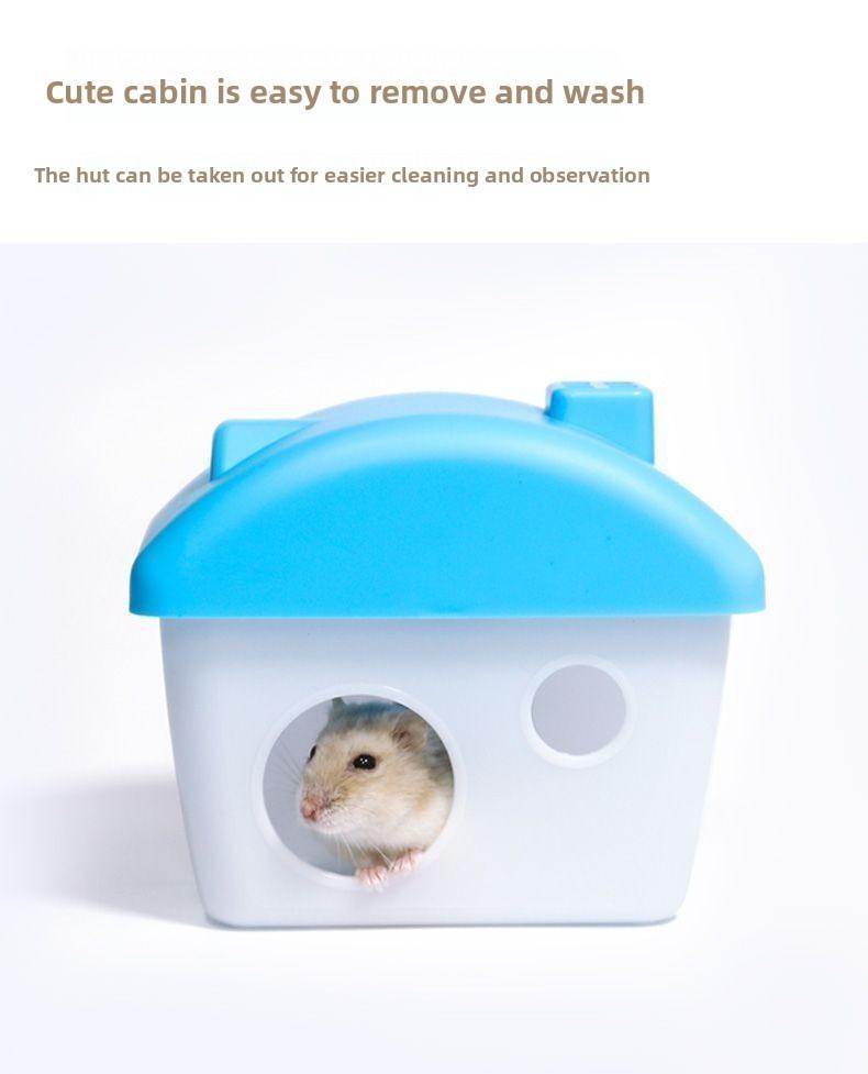 Hamster Villa  Cage Double Levels  Extra Large Villa Portable Outdoor Cage Beginner Package with Water Bottle, Food Bowl, Running Wheel Supplies Cross-border