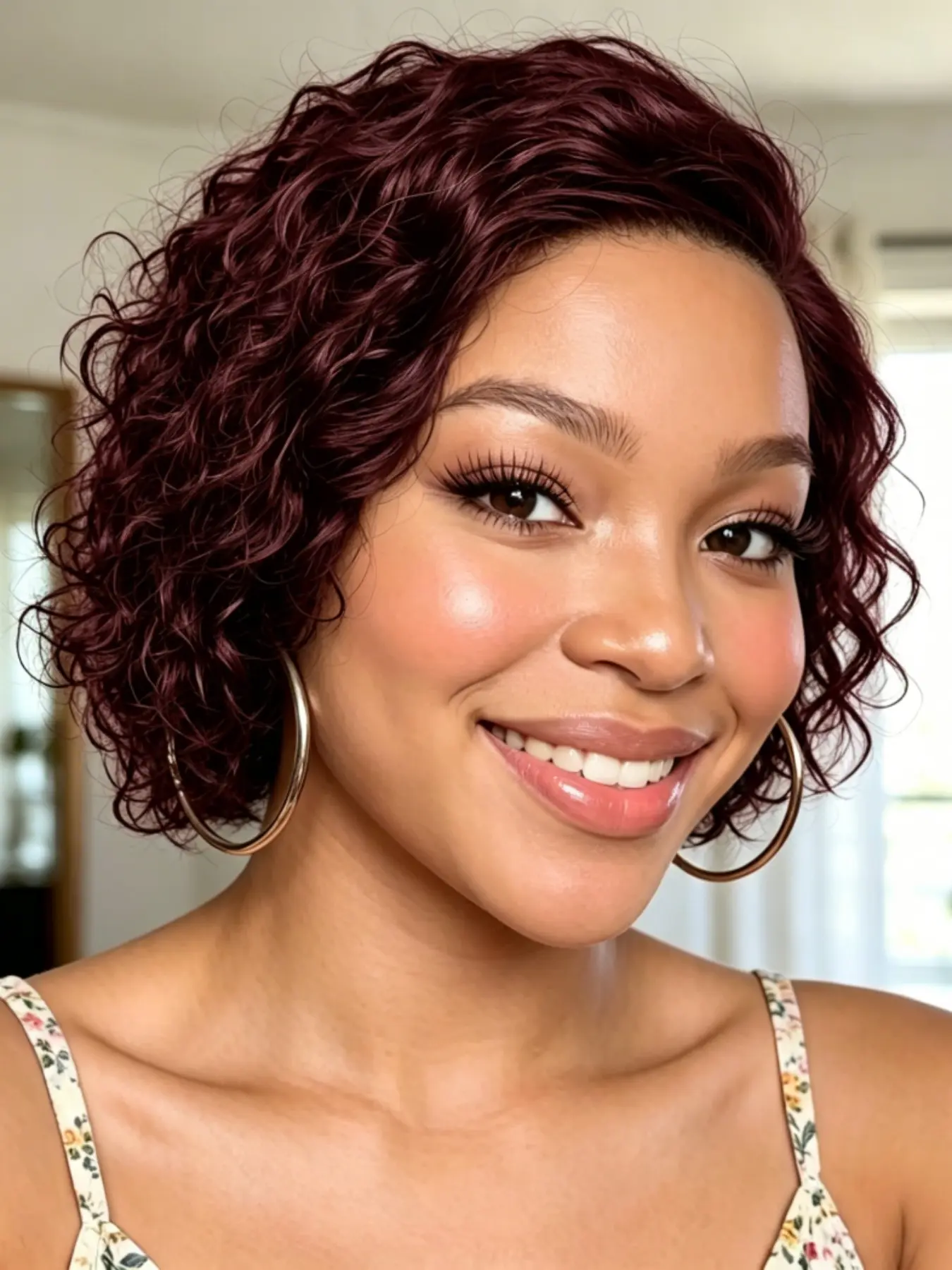 8 Inch 13x4 Lace Front Short Curly Bob Wig, Natural Water Wave Pixie Cut, Human Hair Wigs for Women, Pre Plucked Hairline, Curly Frontal Wigs