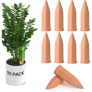 APPD Terracotta Watering Stakes10 Pack Automatic  Watering Devices Terracotta Self Watering Spikes for  Bottles  for Indoor & Outdoor