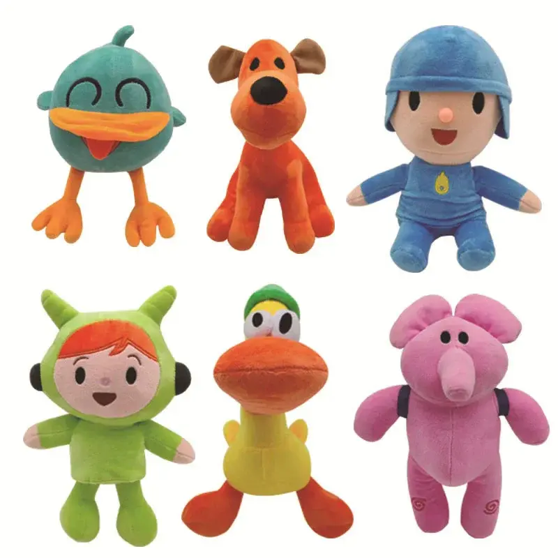 Hot Pocoyo Plush Doll Kawaii Little P Youyou Peluche Barto Duck Puppy Lula Ellie Elephant Plush Toys Children's Toy