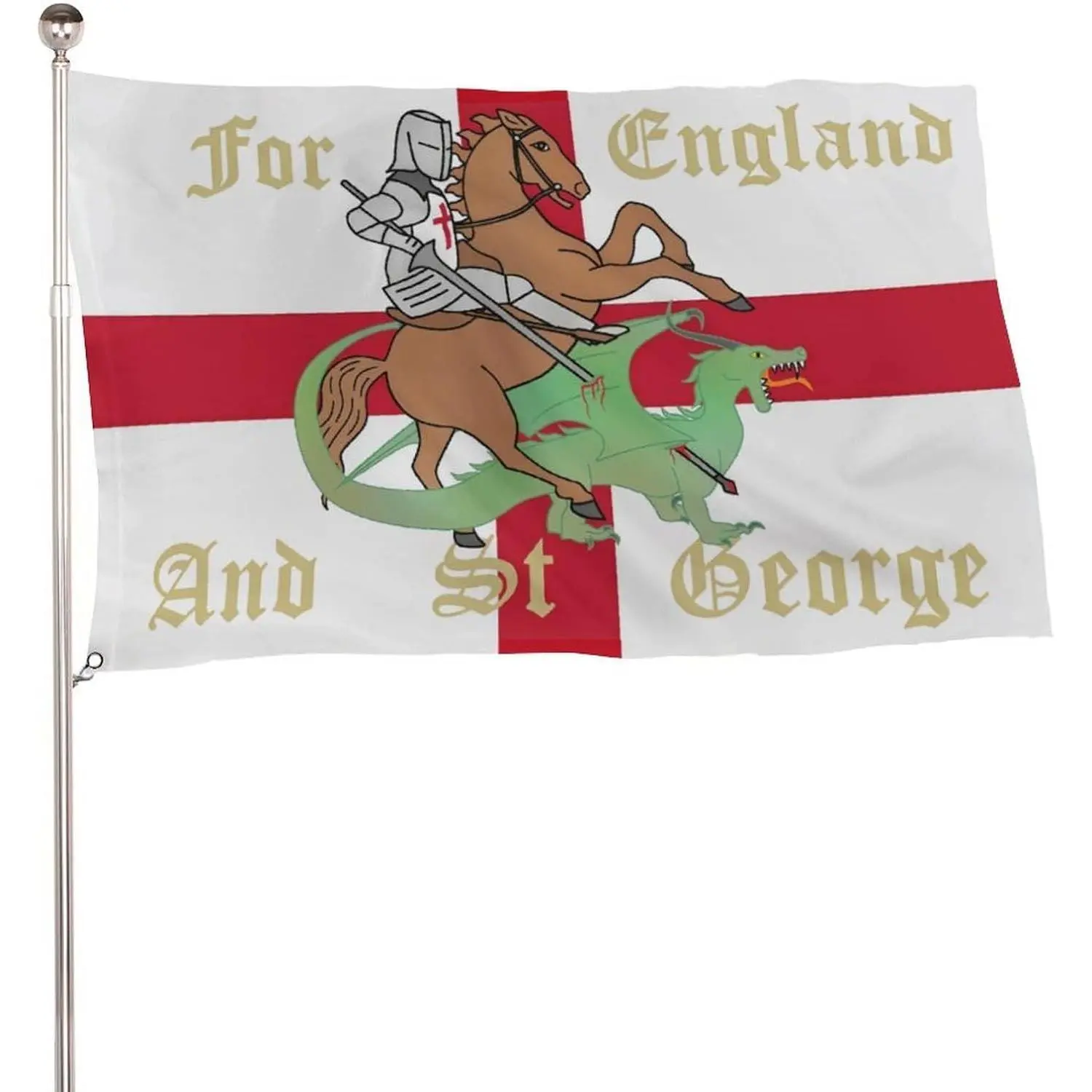 England And St George Flag 115D Polyester 5x3 Ft with 2 Metal Eyelets