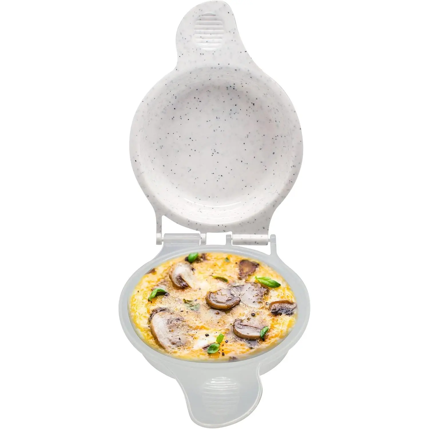 Microwave Egg Muffin Pan – Quick 1-Minute Breakfast Sandwich Maker, Non-Stick, BPA-Free