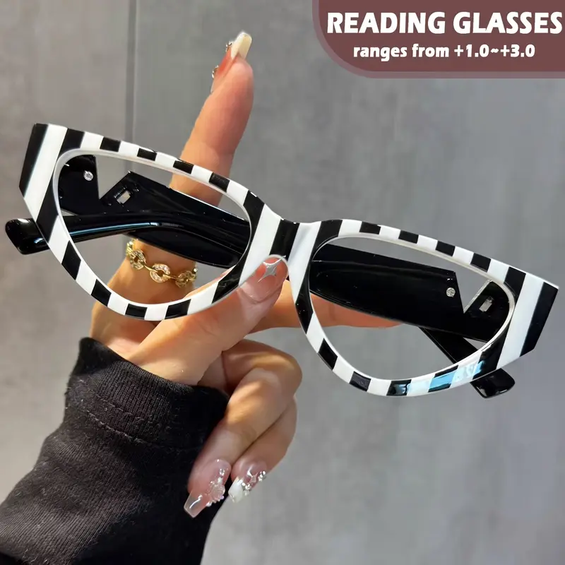 Women's Fashion Cat Eye Reading Glasses, Blue Light Blocking, Trendy High Quality Eyewear for Daily Use, Travel & Leisure Accessories