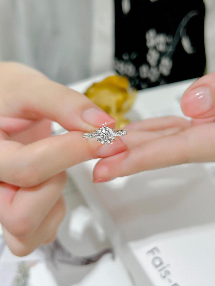 Elegant Golden Round Solitaire Ring for Women, Sparkly CZ Promise Ring, Minimalist Engagement Wedding Anniversary Jewelry Gift for Her Daily Wear