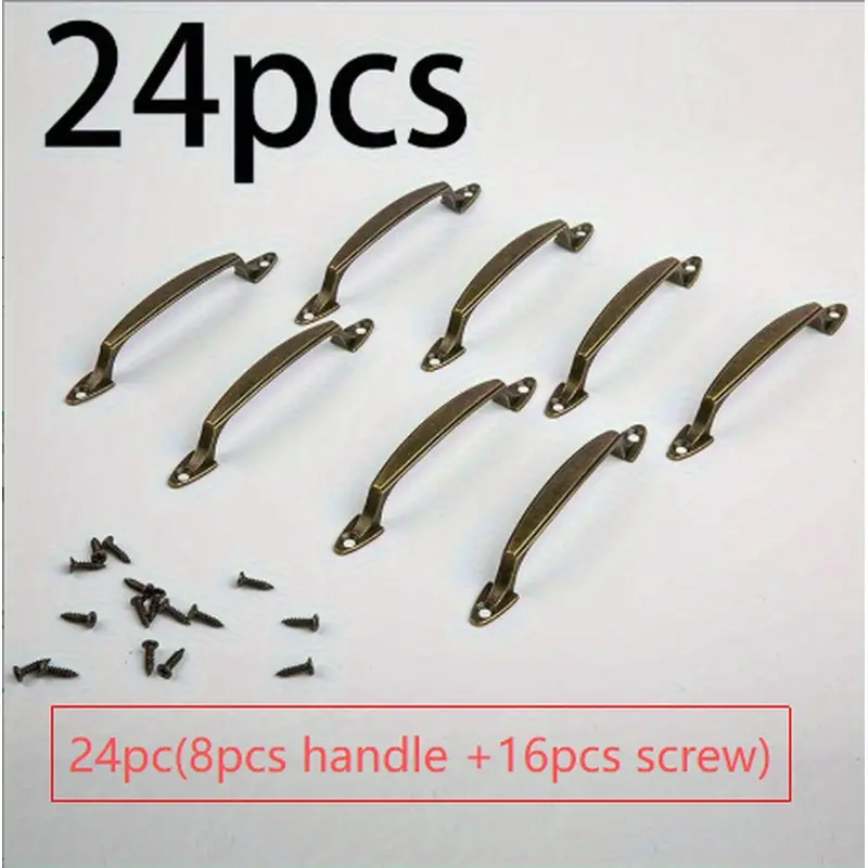 24pc, suitable for kitchen and wardrobe doors, furniture handles, drawer handles, hardware accessories, solid structure, durable metal and metal drawer handles.