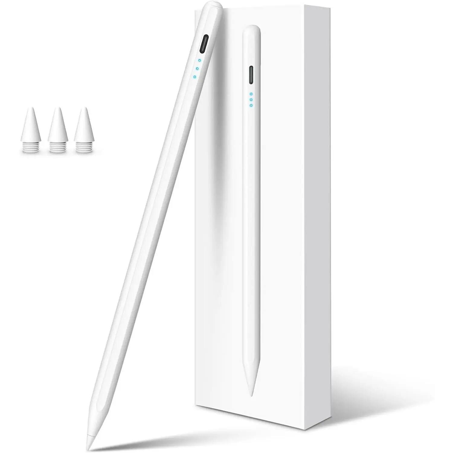 USB-C Synthetic Digital Stylus Pen for iPad Pencil 10th Gen - 3X Charging Tablet Writing Pen with Palm Rejection, Tilt Sensitivity, Compatible with iPad 2018+ (6/7/8/9/10/11, Pro 11"/12.9"/M4, Air 3/4/5/M2/M3, Mini 5/6)
