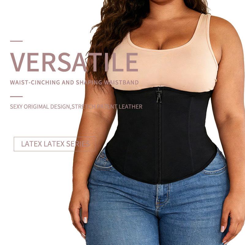 Waist Trainer Exercise Corset European and American Plus Size Waist Cincher Hourglass Waist Shaper Zipper Button Shapewear