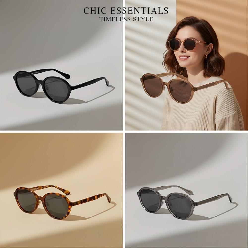 2026 Unisex Retro Round Sunglasses Chic Essentials Collection, Timeless Style Multi-Color UV400 Protection Lightweight Sun Glasses for Women Men Daily Wear Vacation