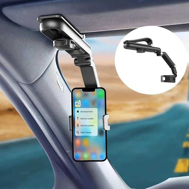 360° Rotatable Car Sun Visor Universal Multifunctional Phone Holder, Cell Phone Car Mount, Car Phone Holder for Any Scene Car Holder -Rotatable and Retractable